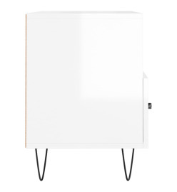 Meuble TV Blanc brillant 80x36x50 cm Bois d'ingénierie