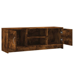 Meuble TV chêne fumé 102x30x37,5 cm bois d'ingénierie