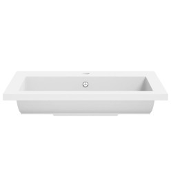 Lavabo en granit 600 x 450 x 120 mm Blanc