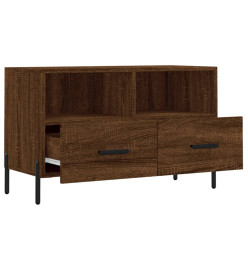 Meuble TV Chêne marron 80x36x50 cm Bois d'ingénierie