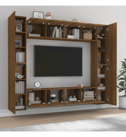 Ensemble de meubles TV 8 pcs Chêne marron Bois d'ingénierie