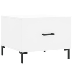 Table basse blanc 50x50x40 cm bois d'ingénierie