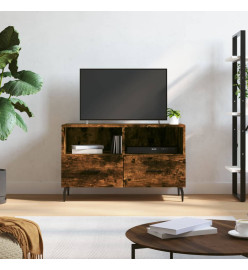 Meuble TV Chêne fumé 80x36x50 cm Bois d'ingénierie