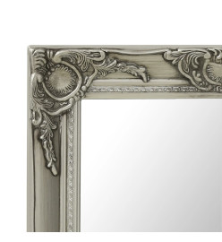 Miroir mural style baroque 50x40 cm Argenté