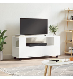 Meuble TV blanc 102x34,5x43 cm bois d'ingénierie