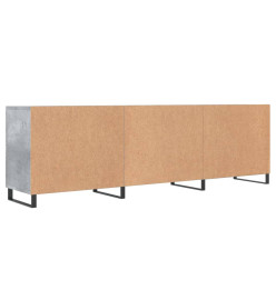 Meuble TV gris béton 150x30x50 cm bois d'ingénierie