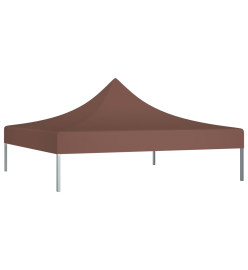 Toit de tente de réception 2x2 m Marron 270 g/m²