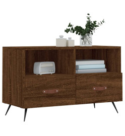 Meuble TV Chêne marron 80x36x50 cm Bois d'ingénierie