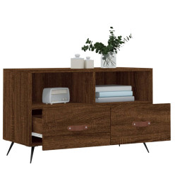 Meuble TV Chêne marron 80x36x50 cm Bois d'ingénierie