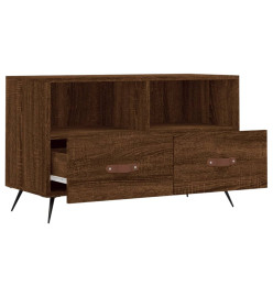 Meuble TV Chêne marron 80x36x50 cm Bois d'ingénierie