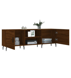 Meuble TV chêne marron 150x30x50 cm bois d'ingénierie