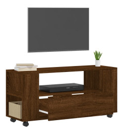 Meuble TV chêne marron 102x34,5x43 cm bois d'ingénierie