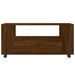 Meuble TV chêne marron 102x34,5x43 cm bois d'ingénierie