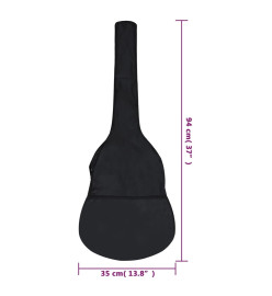 Sac de guitare classique 1/2 Noir 94x35 cm Tissu