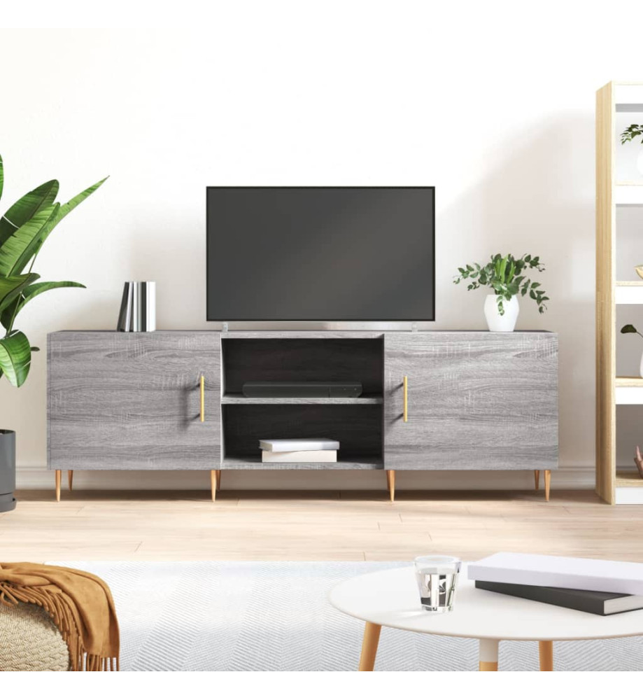 Meuble TV sonoma gris 150x30x50 cm bois d'ingénierie