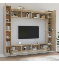 Ensemble de meubles TV 8 pcs Chêne sonoma Bois d'ingénierie