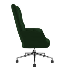 Chaise de relaxation Vert foncé Velours