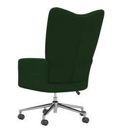 Chaise de relaxation Vert foncé Velours