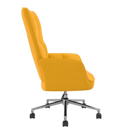 Chaise de relaxation Jaune moutarde Velours