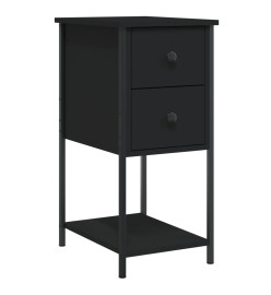 Table de chevet noir 32x42x70 cm bois d’ingénierie