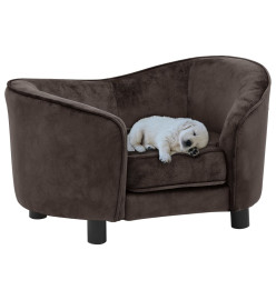 Canapé pour chien Marron 69x49x40 cm Peluche