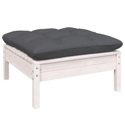 Salon de jardin 5 pcs avec coussins bois de pin massif