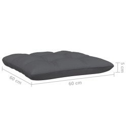 Salon de jardin 5 pcs avec coussins bois de pin massif