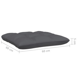 Salon de jardin 6 pcs avec coussins bois de pin massif