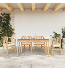 Ensemble à dîner de jardin 5 pcs Bois de teck massif