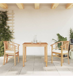 Ensemble à dîner de jardin 3 pcs Bois de teck massif