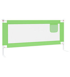 Barrière de sécurité de lit d'enfant Vert 200x25 cm Tissu