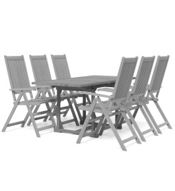 Ensemble de salle à manger de jardin 7 pcs Bois d'acacia solide