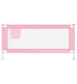 Barrière de sécurité de lit d'enfant Rose 190x25 cm Tissu