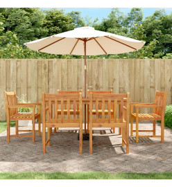 Chaises de jardin lot de 6 56x55,5x90 bois massif d'acacia