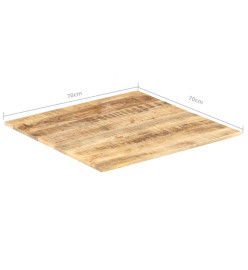 Dessus de table Bois de manguier solide 15-16 mm 70x70 cm