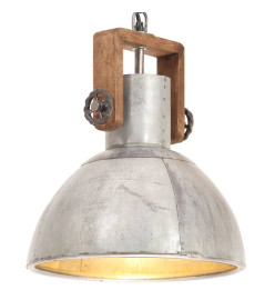 Lampe suspendue industrielle 25 W Argenté Rond 30 cm E27