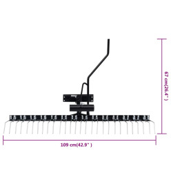 Scarificateur pour tondeuse autoportée 109 cm