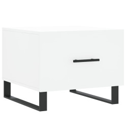 Table basse blanc 50x50x40 cm bois d'ingénierie