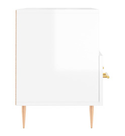 Meuble TV Blanc brillant 80x36x50 cm Bois d'ingénierie