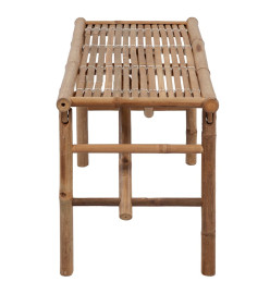 Banc de jardin pliable avec coussin 118 cm Bambou