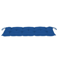 Banc de jardin pliable avec coussin 118 cm Bambou