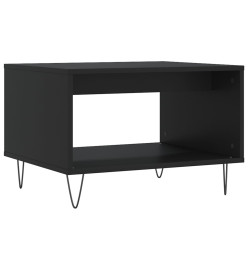 Table basse noir 60x50x40 cm bois d'ingénierie