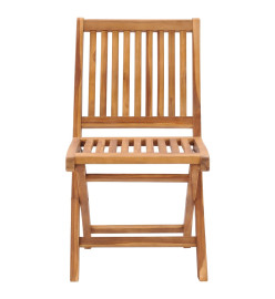 Chaises pliables de jardin avec coussins 6 pcs Bois de teck