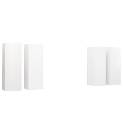 Meubles TV 4 pcs Blanc 30,5x30x90 cm Aggloméré