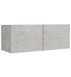 Ensemble de meubles TV 5 pcs Gris béton Bois d'ingénierie