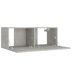 Ensemble de meubles TV 5 pcs Gris béton Bois d'ingénierie