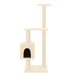 Arbre à chat avec griffoirs en sisal Crème 104 cm