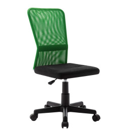 Chaise de bureau Noir et vert 44x52x100 cm Tissu en maille