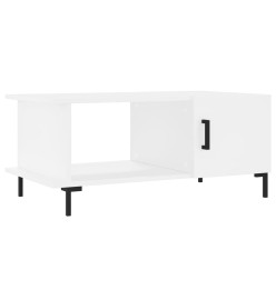 Table basse blanc 90x50x40 cm bois d'ingénierie