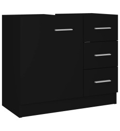 Armoire d'évier Noir 63x30x54 cm Aggloméré